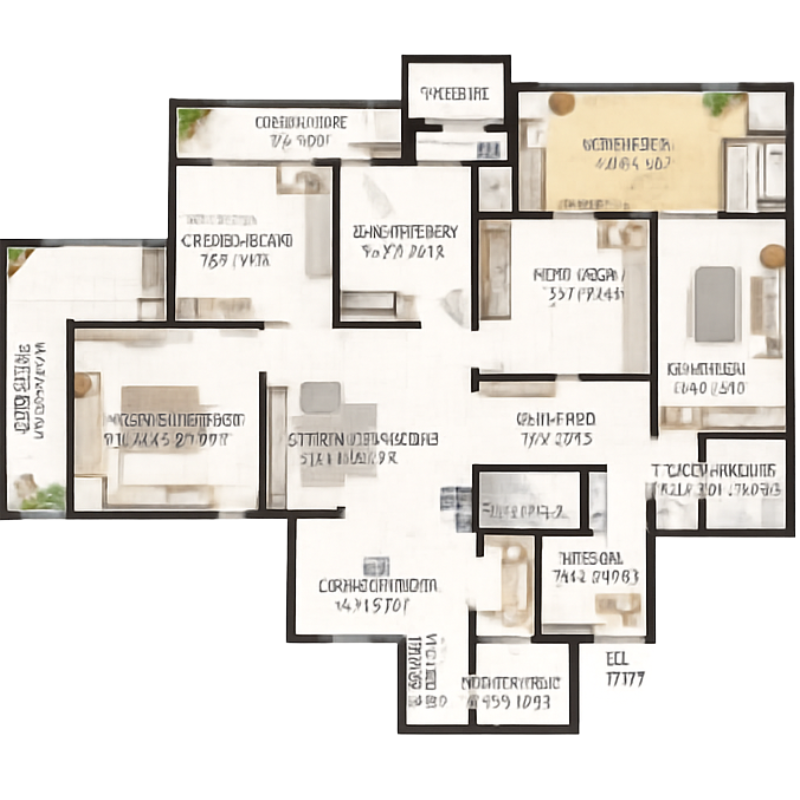 Cluster Plan 4 BHK Category 2